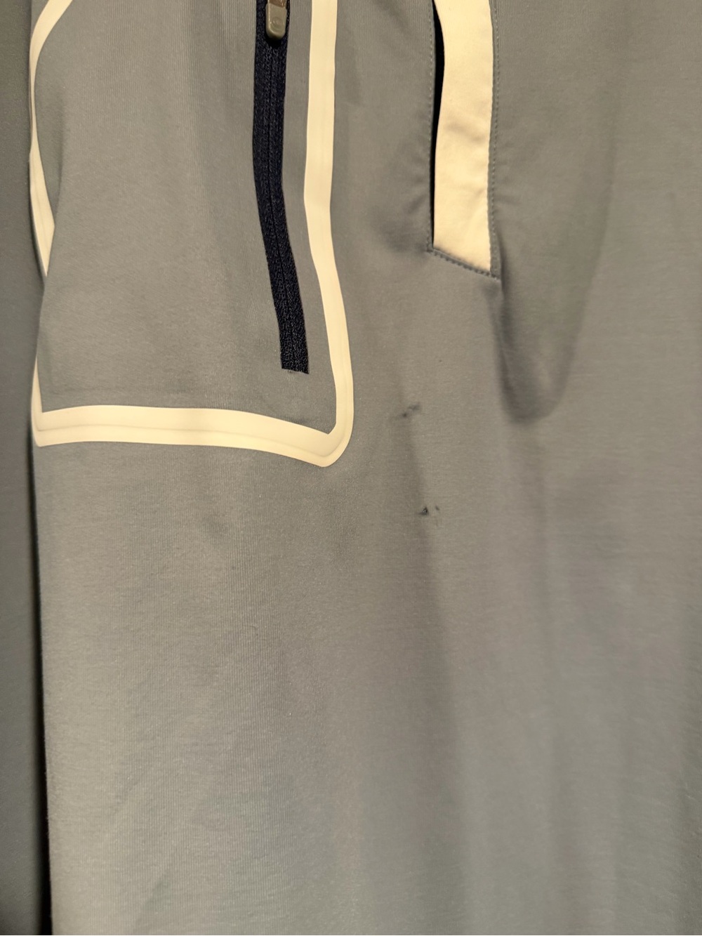 Peter Millar Men's Light Blue Long-Sleeve Quarter zip - Picture 2 of 3